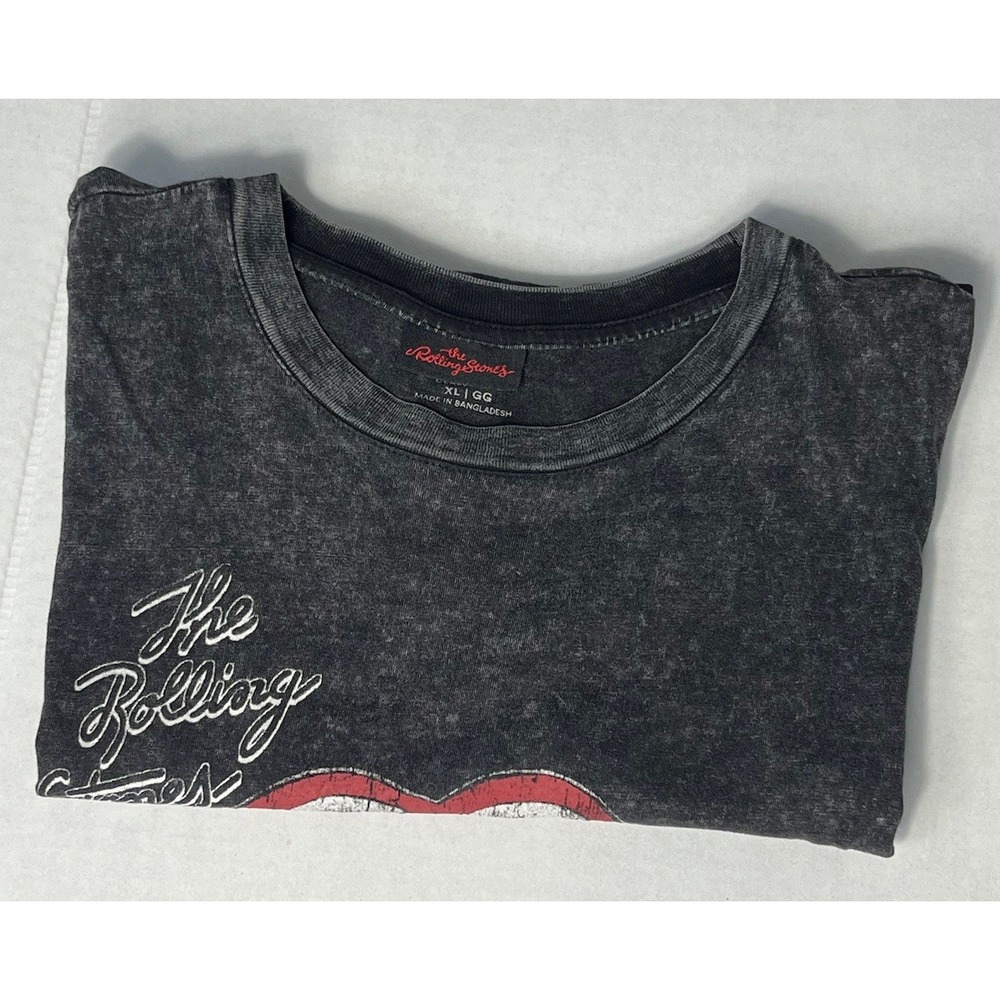 Rolling Stones Official Charcoal Gray Graphic T-Shirt XL